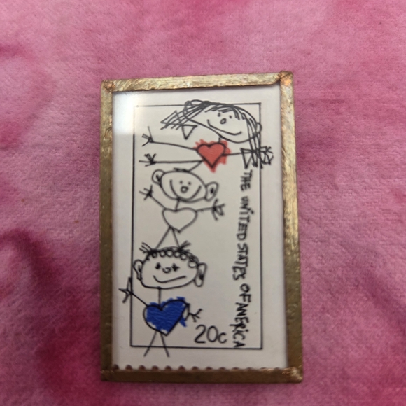 867.  Vintage 1984 Postage Stamp Pin - Picture 5 of 5